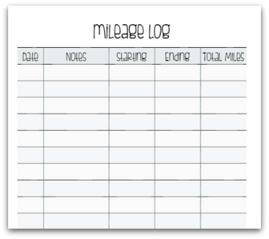 30 Printable Mileage Log Templates (Free) ᐅ Template Lab