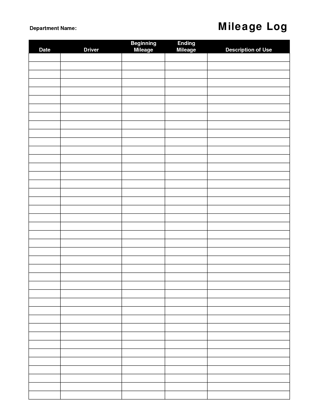 30 Printable Mileage Log Templates (Free) ᐅ Template Lab