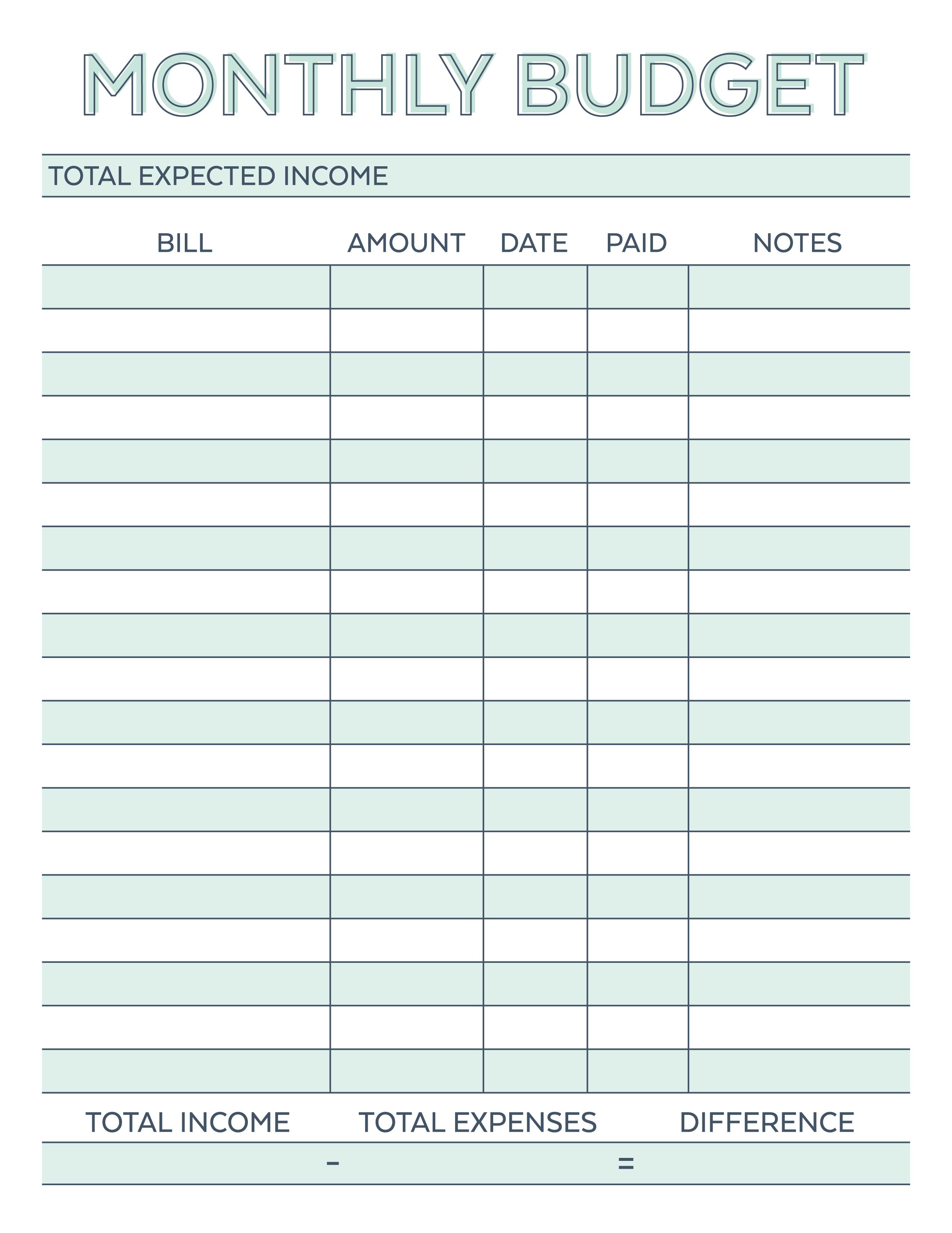 Pin by Melody Vliem on Printables | Budgeting worksheets, Home 