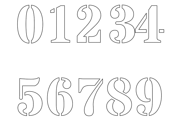 Free Printable Numbers Template | shop fresh