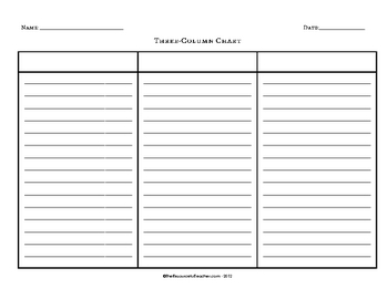 Blank Table Chart With 3 Columns | Chart and Printable World