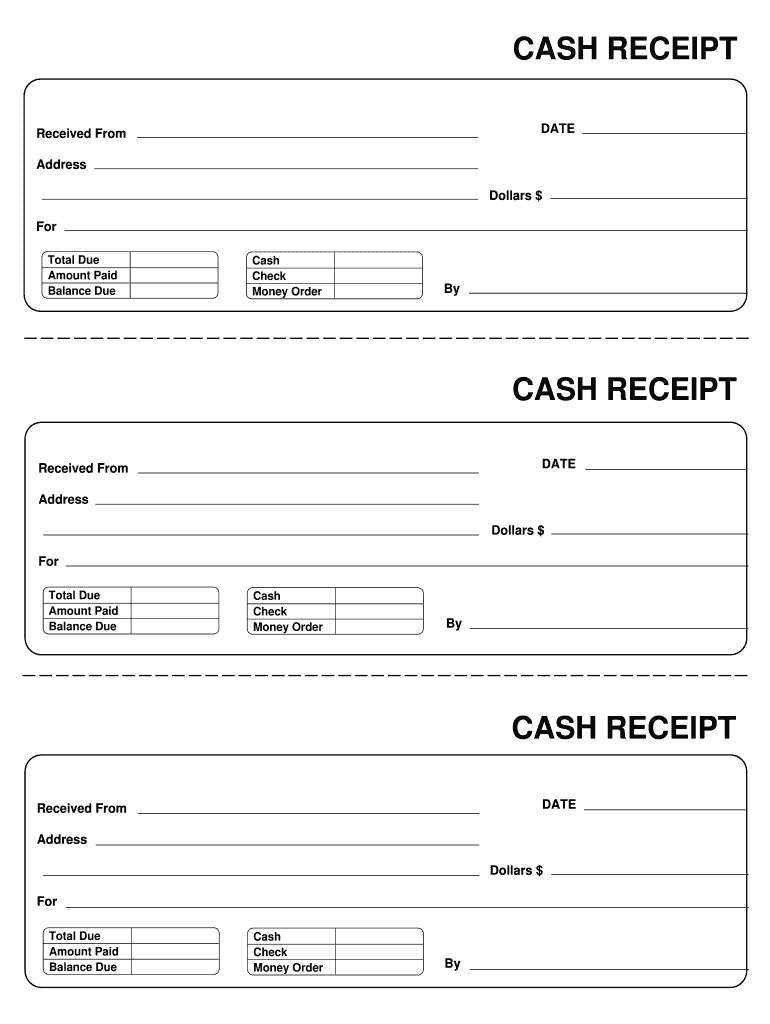 22 Printable Cash Receipt Template Forms   Fillable Samples in PDF 
