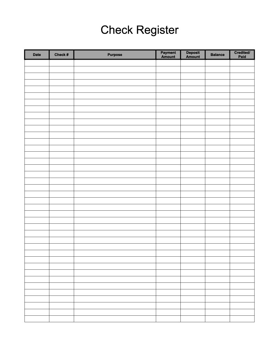 Pin by jane forry on home | Checkbook register, Printable check 