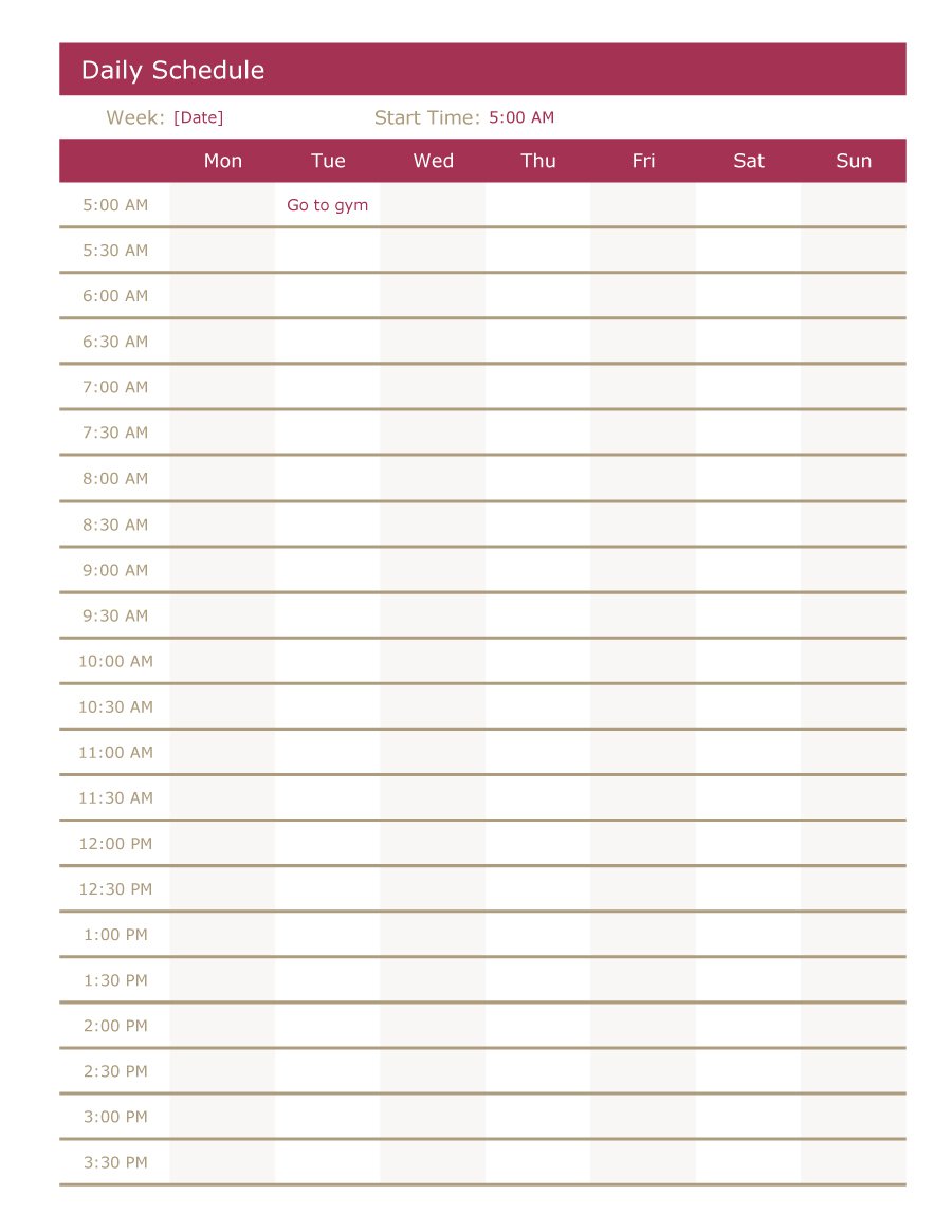 40+ Printable Daily Planner Templates (FREE) ᐅ Template Lab