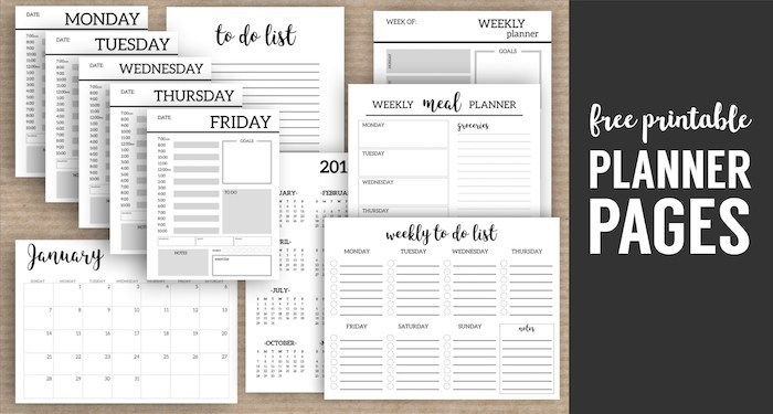 Monthly Planner Template Printable Planner Pages   Paper Trail 
