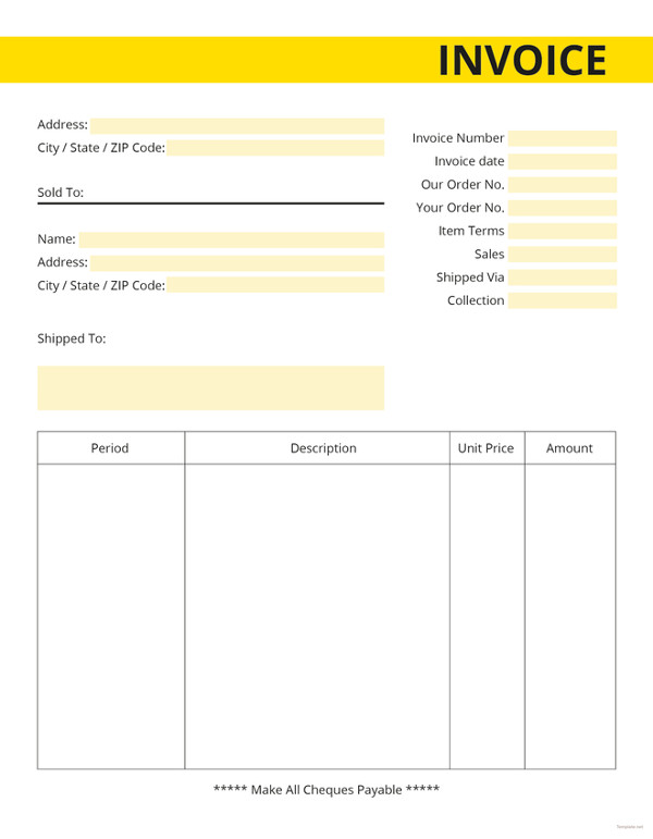 Printable Invoice Templates