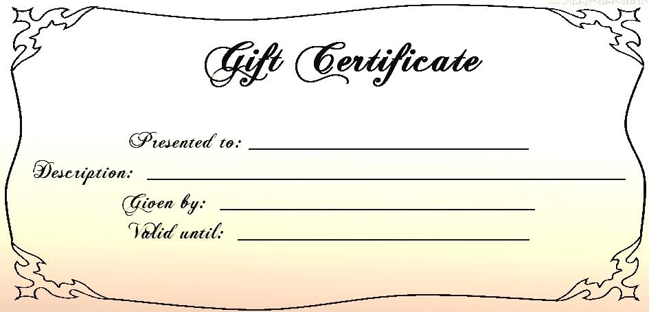 free printable gift certificate templates