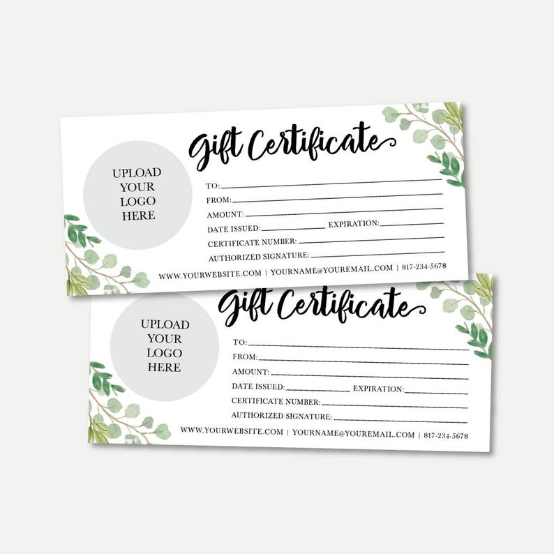 Gift Certificate Templates: printable gift certificates for any 