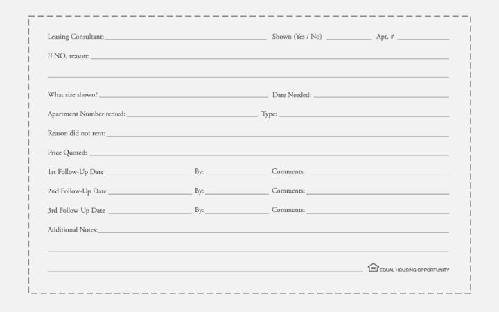 Apartment Card   Fill Online, Printable, Fillable, Blank | PDFfiller