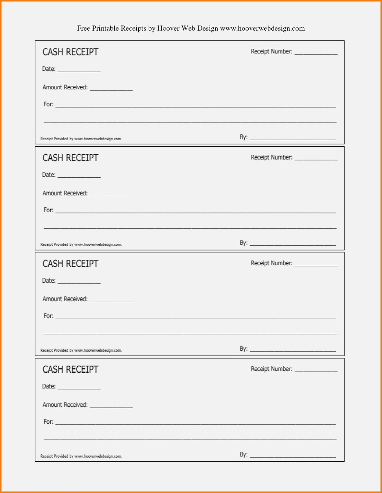 Printable Invoice Receipts | Template Business PSD, Excel, Word, PDF