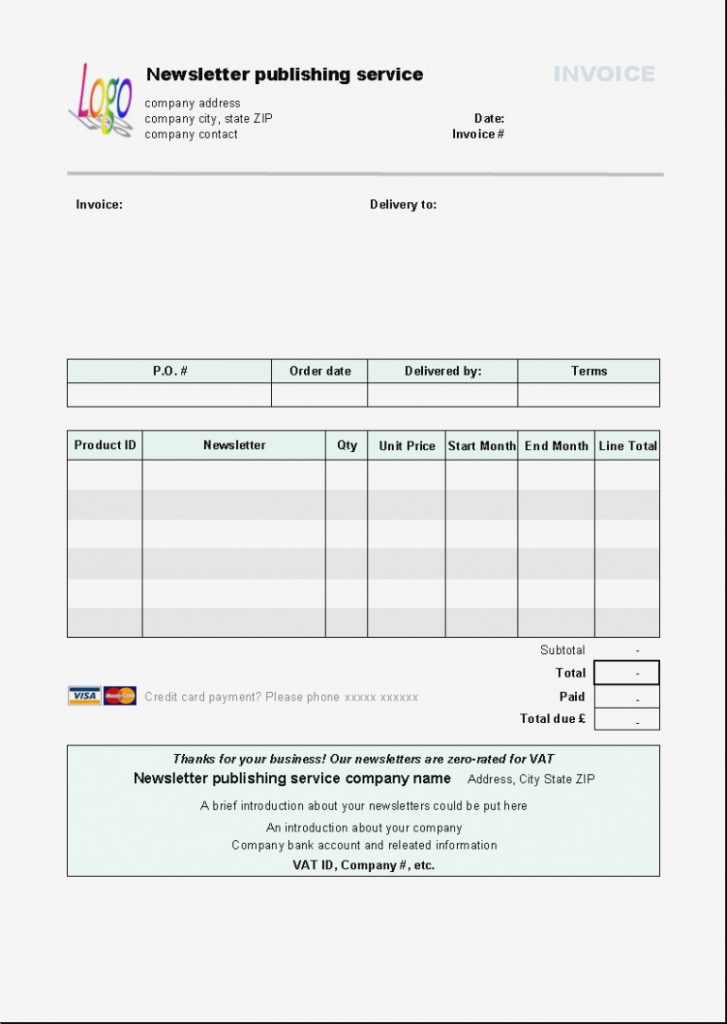 Printable Invoice Receipts | Template Business PSD, Excel, Word, PDF