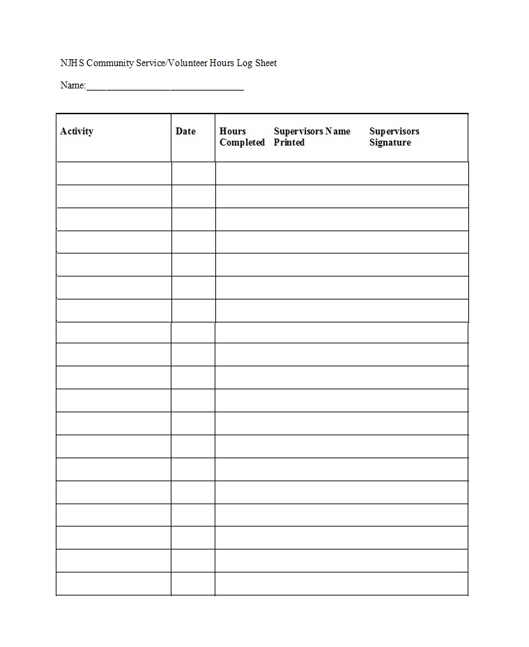 Basic Log Sheet   OpenOffice template