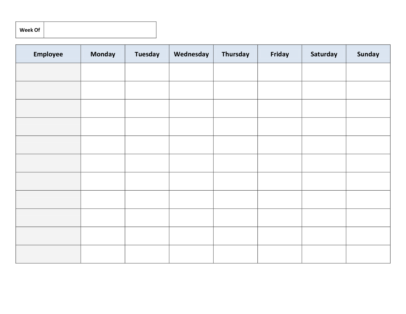 printable weekly meal planner template word