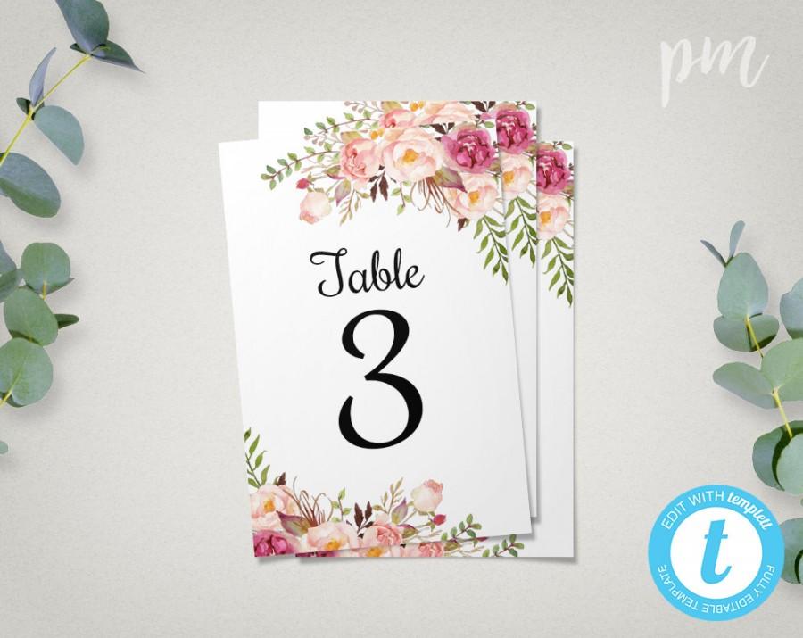 Free Table Number Templates 4X6 | table in style with our 