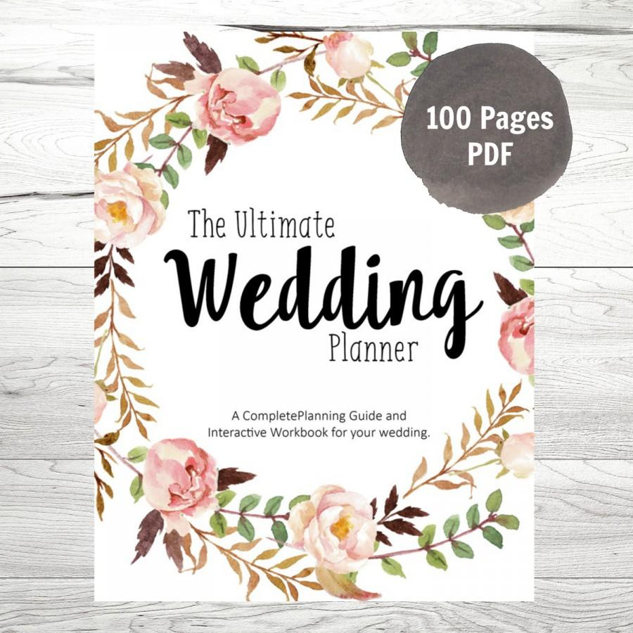 Printable Wedding Planner, DIY Wedding Planner, DIY Wedding Guide 
