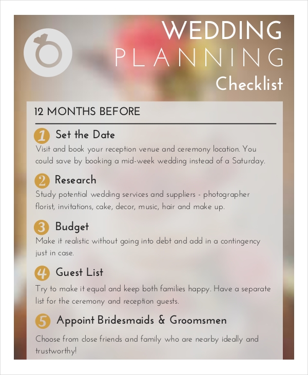 Wedding Planner Checklist   14+ Free Word, PDF, PSD Documents 
