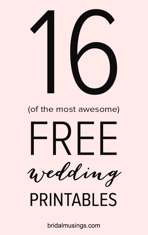 Free Download | Printable Wedding Signs