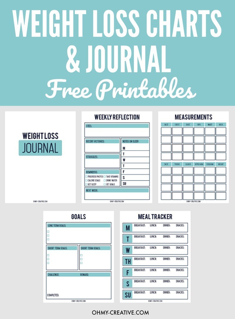 Printable Weight Loss Chart And Journal For Weight Loss Success 