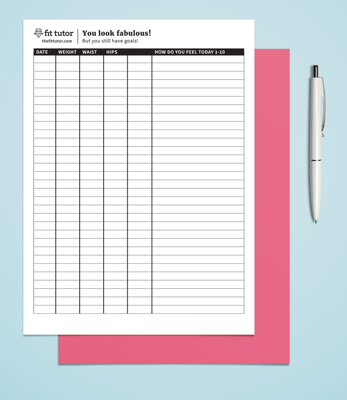 Weight Loss Chart   Free Printable   Reach Your Weight Loss Goals