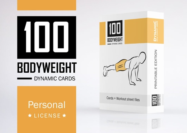 100 Bodyweight Cards / PDF   Dynamic Workout Cards