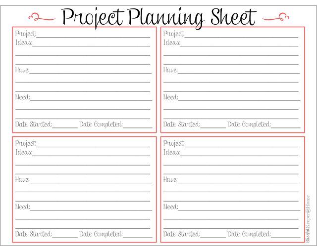 NEW Project Planning Printable Set   Scattered Squirrel