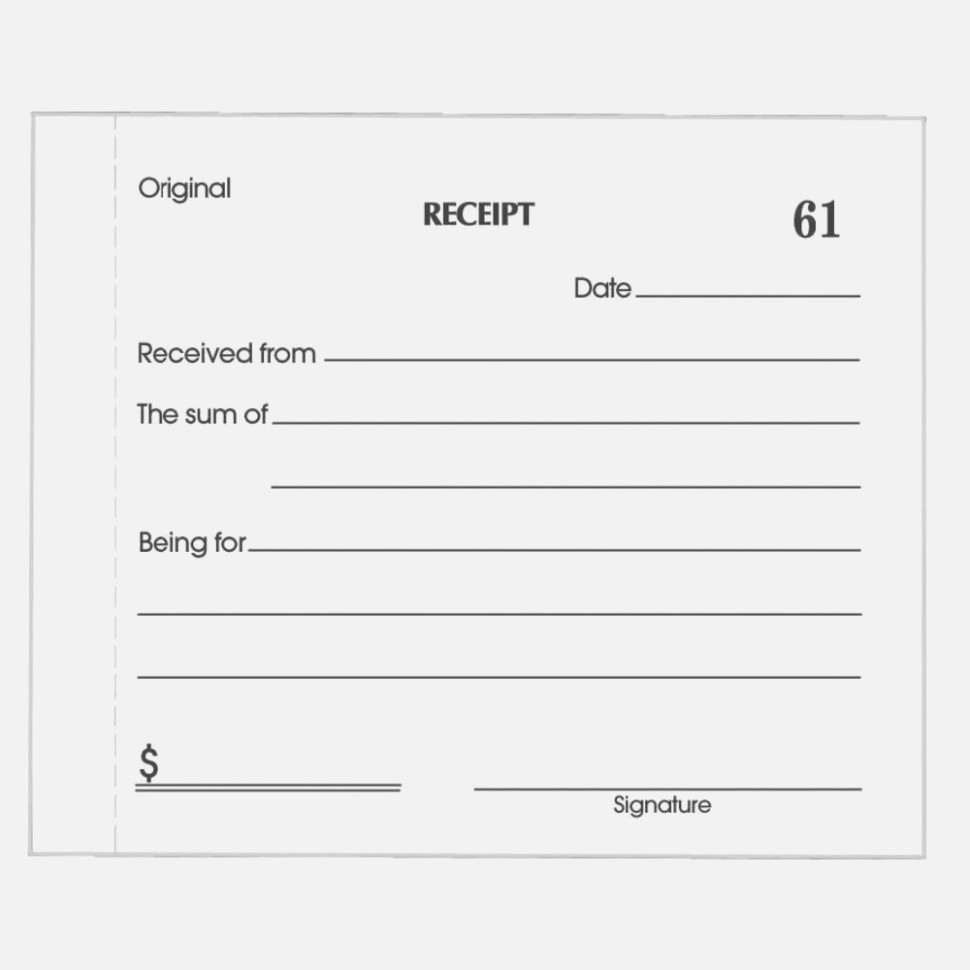 Receipt Book Printable | Template Business PSD, Excel, Word, PDF