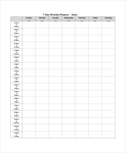 12+ Weekly Planner Template Functions | Template Business PSD, Excel ...