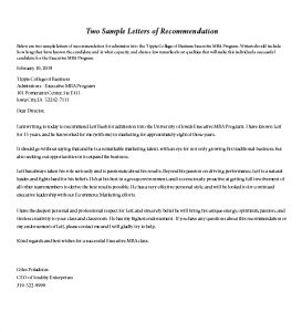 19+ Recommendation Letter Template Example for Functional Use ...