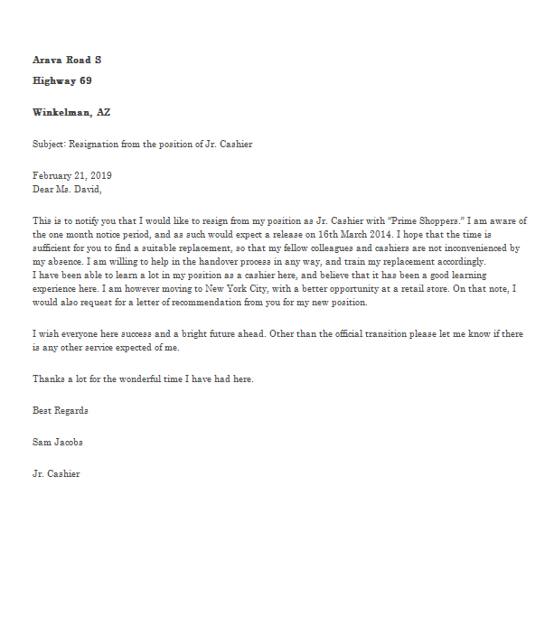 9+ Simple Resignation Letter Template to Show Courteous