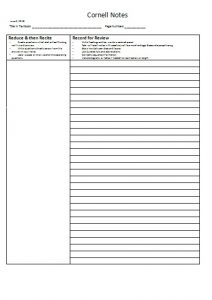 5+ The printable PDF Cornell Notes Template | Template Business PSD ...