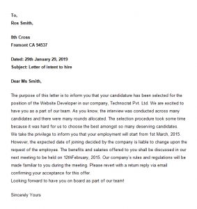 20+ Letter of Intent Template and Its Difference from the Cover Letter ...