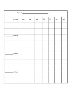 Chore Chart Template and Its Role for Responsibility | Template ...