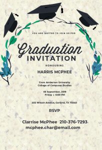 10  Graduation Invitation Template in Photoshop Free Download