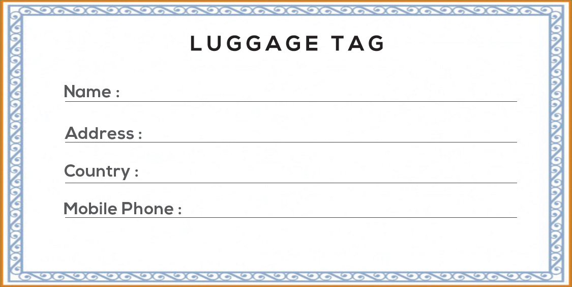 10+ Luggage Tag PSD Template Free | Template Business PSD, Excel, Word, PDF