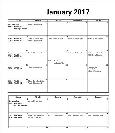 12+ Printable Weekly Calendar Template for Efficient Management ...