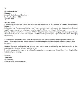 9+ Simple Resignation Letter Template to Show Courteous Action ...