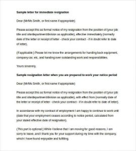 20+ Resignation Letter Template Format and Tips in Writing One ...