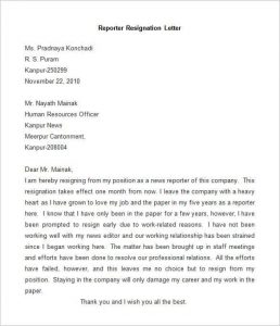 20+ Resignation Letter Template Format and Tips in Writing One ...