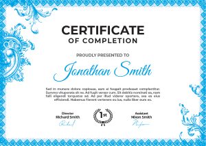 10+ Certificate of Completion Customizable PSD Design Template ...