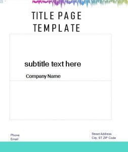 10+ Title Page Template | Template Business PSD, Excel, Word, PDF