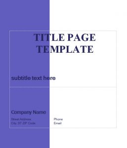 10+ Title Page Template | Template Business PSD, Excel, Word, PDF