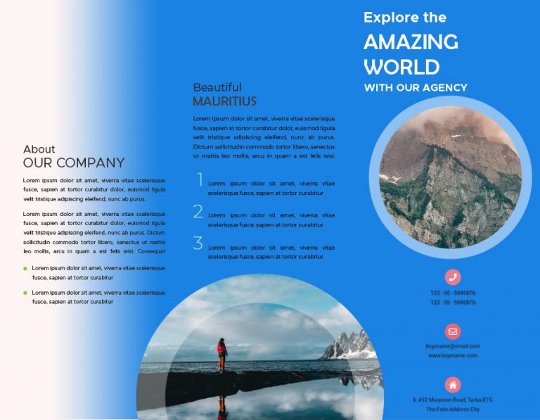 10+ Travel Brochure free template in PSD | Template Business PSD, Excel ...