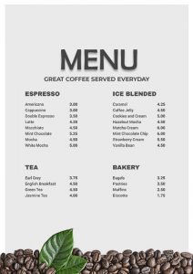 10+ Coffee Shop Menu example psd design | Template Business PSD, Excel ...