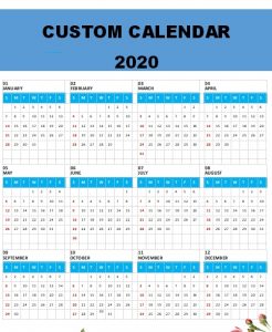 10+ custom calendar template | Template Business PSD, Excel, Word, PDF