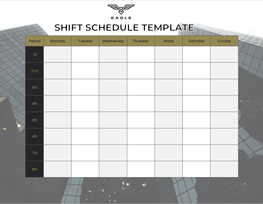 10+ Shift Schedule Template Sample | Template Business PSD, Excel, Word ...