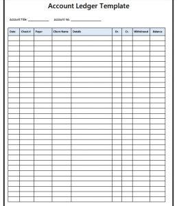 10+ Account Ledger Template | Template Business PSD, Excel, Word, PDF