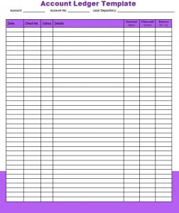 10+ Account Ledger Template | Template Business PSD, Excel, Word, PDF