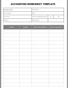 10+ Accounting Worksheet Template | Template Business PSD, Excel, Word, PDF