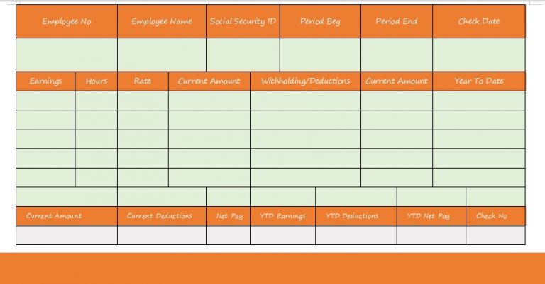 10 Adp Earnings Statement Template Template Business Psd Excel Word Pdf 4578