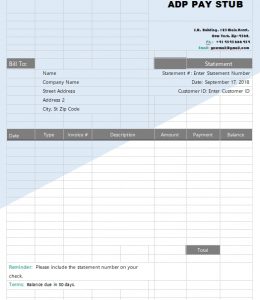 10+ ADP Pay Stub Template | Template Business PSD, Excel, Word, PDF